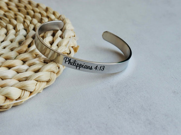Philippians 4:13 Cuff Bracelet