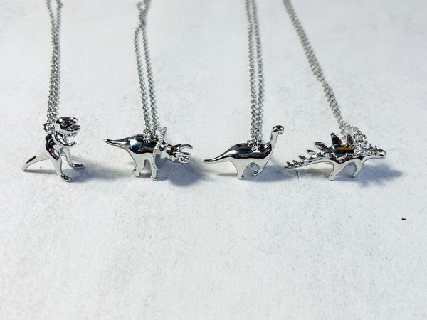 Silver Dinos Necklace Bundle
