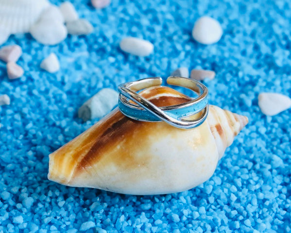 Turquoise Infinity Ring